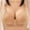 Khaki, variant on Jacenvly Women Bras Pack Wireless Solid Push-Up Bra Bralettes for Women Breathable Soft Comfortable Thin Large Size Gathered Underwear Non-Steel Daily Bra