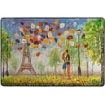 thumbnail image 4 of SKYSONIC Valentine Paris Couple Non-Slip Area Rug, Eiffel Tower Floor Carpet Comfort Floor Mats Decor for Indoor Front Porch Living Room Bedroom Kitchen, 36"x24", 4 of 5