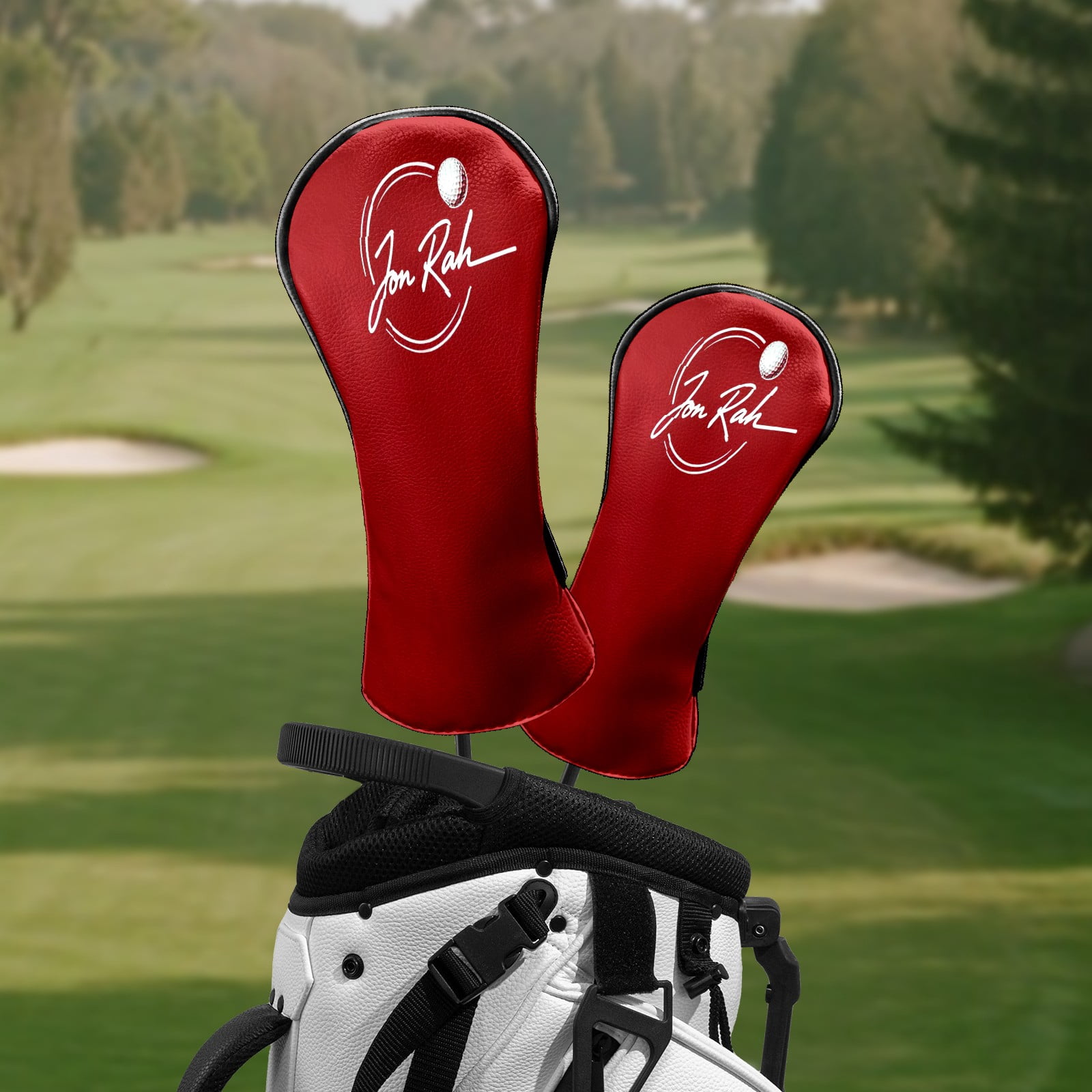 Jongolfball Golf Club Head Covers Waterproof Leather Golf Head Covers for Men Women Driver Head Cover Fairway Headcover for Golf Lovers