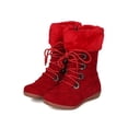 thumbnail image 5 of New Girls Faux Suede Lace Up Faux Fur Cuffed Winter Boot - 18068 By Jelly Beans, 5 of 5