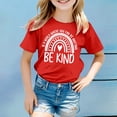thumbnail image 2 of Utlike Girls T-Shirt Fashion Casual Breathable Printed Round Neck T Shirt Size 6 Years-7 Years Red, 2 of 4