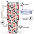 thumbnail image 3 of Double-Walled Dog Lover Coffee Tumbler 40oz - Durable Stainless Steel Mug with Handle & Straw - Cute Gift for Women, 3 of 7