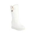 thumbnail image 2 of POROPL Womens Snow Boots Mid Calf Winter Fall Chunky Shoes,Boots Size 6.5, 2 of 8