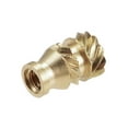 thumbnail image 4 of Uxcell Knurled Insert Nut M2 x 6mm L x 3.5mm OD Female Thread Brass Embedding Nut 60 Pack, 4 of 5