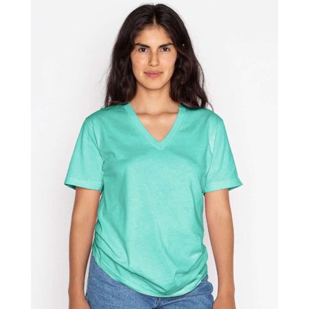 Los Angeles Apparel USA-Made Fine Jersey V-Neck T-Shirt