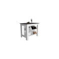 thumbnail image 5 of FM FURNITURE Brooklyn  Kitchen Island White/Onyx Color Engineered Wood, 5 of 6