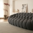 thumbnail image 4 of Sodrens 79.53" Bubble Couch,Modern Upholstered Mesh Fabric Lazy Floor Sofa,3D Honeycomb Shape Bubble Sofa Curved Couch for Living Room,Office,Apartment,No-Assembly(Dark Grey,Loveseat), 4 of 10