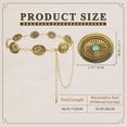 thumbnail image 6 of Chain Belt  Turquoise Hat Band Women Cowboy Metal Belts Cowgirl Dress  Straps 1970s Outfits Accessories, 6 of 6
