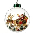 thumbnail image 2 of Christmas Ornament Ball with Warm LED Light 2D Acrylic Clear Hanging Pendant for Holiday Tree Decor and Gift Giving, 2 of 6