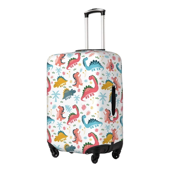 Gukieu Dinosaur Print Suitcase Protective Cover, Elastic Zipper Buckle Suitcase Protective Cover, Suitable for Travel, Business Trip-Small