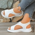 thumbnail image 4 of Dakaela Womens Orthopedic Sandals Ladies Recovery Sport Slip on Walking Shoes Comfortable Arch Support Summer Beach Casual Sandal for Plantar Fasciitis White 7, 4 of 7