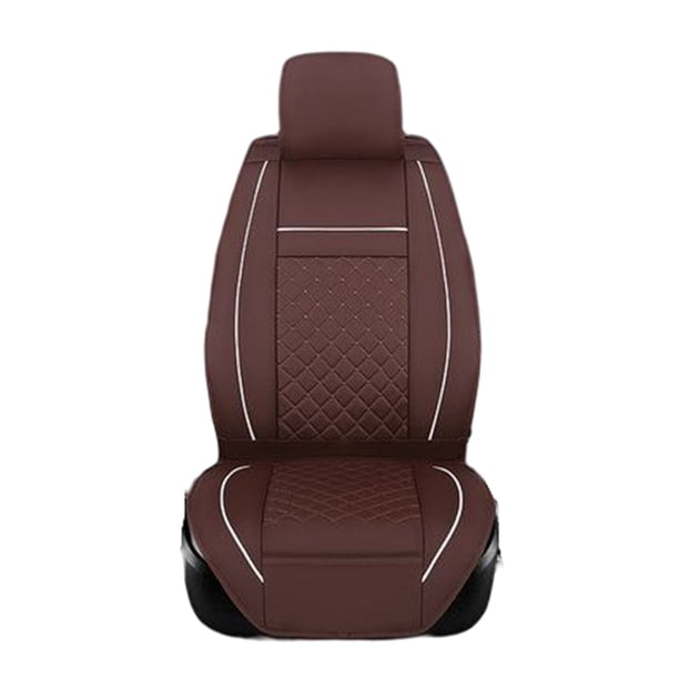 Scienceny Funda para silla de coche, Protector decorativo de cuero PU para automóvil, equipo de envoltura de decoración automotriz, reemplazo de 4 Herramientas de reparación de automóviles Café Scienceny VI017126-04