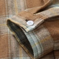 thumbnail image 4 of Rvwovn Men's Plaid Flannel Long Sleeve Shirt Collar Button Front Vintage Casual Fall Layering Top, 4 of 7