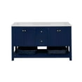thumbnail image 5 of Lakeshore 60" Double Bathroom Vanity with Royal Blue Cabinet and Engineered White Top, 5 of 6