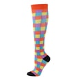 thumbnail image 1 of FhsagQ Socks Socks for Men Set with Robe Exercise Stress Socks Elastic Socks Running Skipping Compression Socks Stockings Jacquard Calf Socks Socks for Men 2 Piece Strappy Brick Red S, 1 of 3