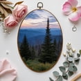 thumbnail image 7 of Canvas Wall Art Scenic Blue Ridge Parkway Appalachians Smoky Mountains Spring Modern Oval Framed Canvas Prints Vintage Wall Hanging Decor for Home Decorations 8.6"x11.4", 7 of 7