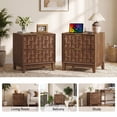 thumbnail image 4 of Nightstand with Charging Station, Modern 2 Drawer Bedside Table with Storage, 1 pack,Walnut, 4 of 10
