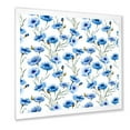 thumbnail image 2 of Designart 'Blue Cornflowers With Green Leaves On White II' Traditional Framed Art Print, 2 of 4