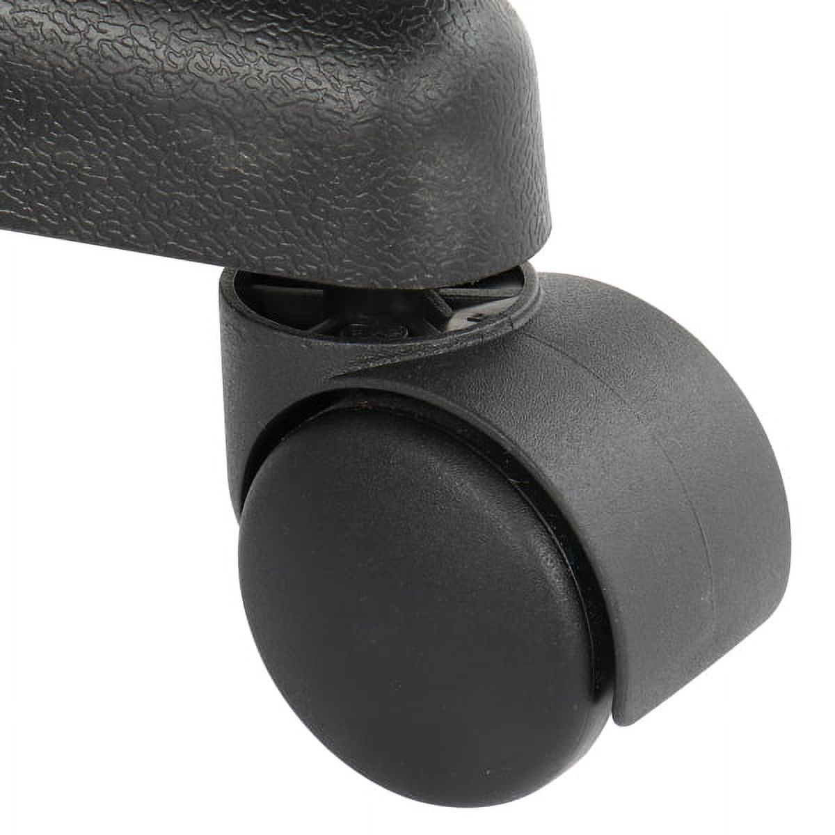 Alvantor Rolling Stool with 3.15 in Padded Round Seat, Adjustable Height and 360° Swivel, Black