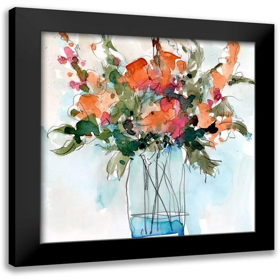 Dixon, Samuel 12x12 Black Modern Framed Museum Art Print Titled - Water Garden Still Life II
