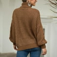 thumbnail image 4 of Women's Autumn And Winter New Knitwear Women's College Style Thick Thread Dough High Neck Pullover Sweater Comfy Clothes for Women Sweater for Young Men Tan Sweatsuit Mens Olive Sweater Winter Sweater, 4 of 7