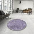 thumbnail image 3 of Ahgly Company Indoor Rectangle Traditional French Lilac Purple Persian Area Rugs, 8' x 10', 3 of 6