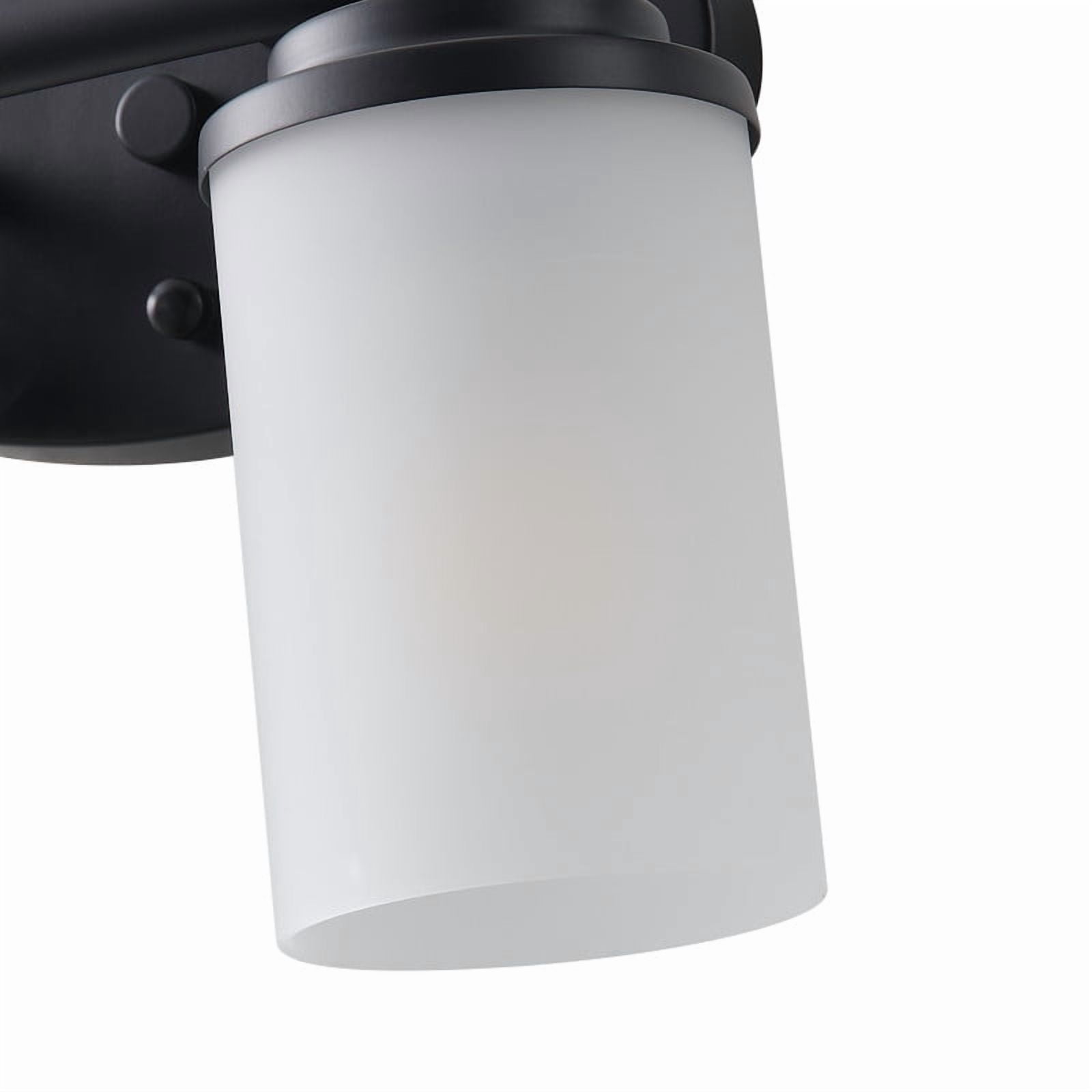 Aiwen Black Light with White Glass Shade, Contemporary Vanity Light for Living Room, Bedroom & Bathroom (26.3 IN)