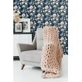 thumbnail image 3 of NextWall Navy & Blush Magnolia Trail Peel and Stick Wallpaper, 3 of 9