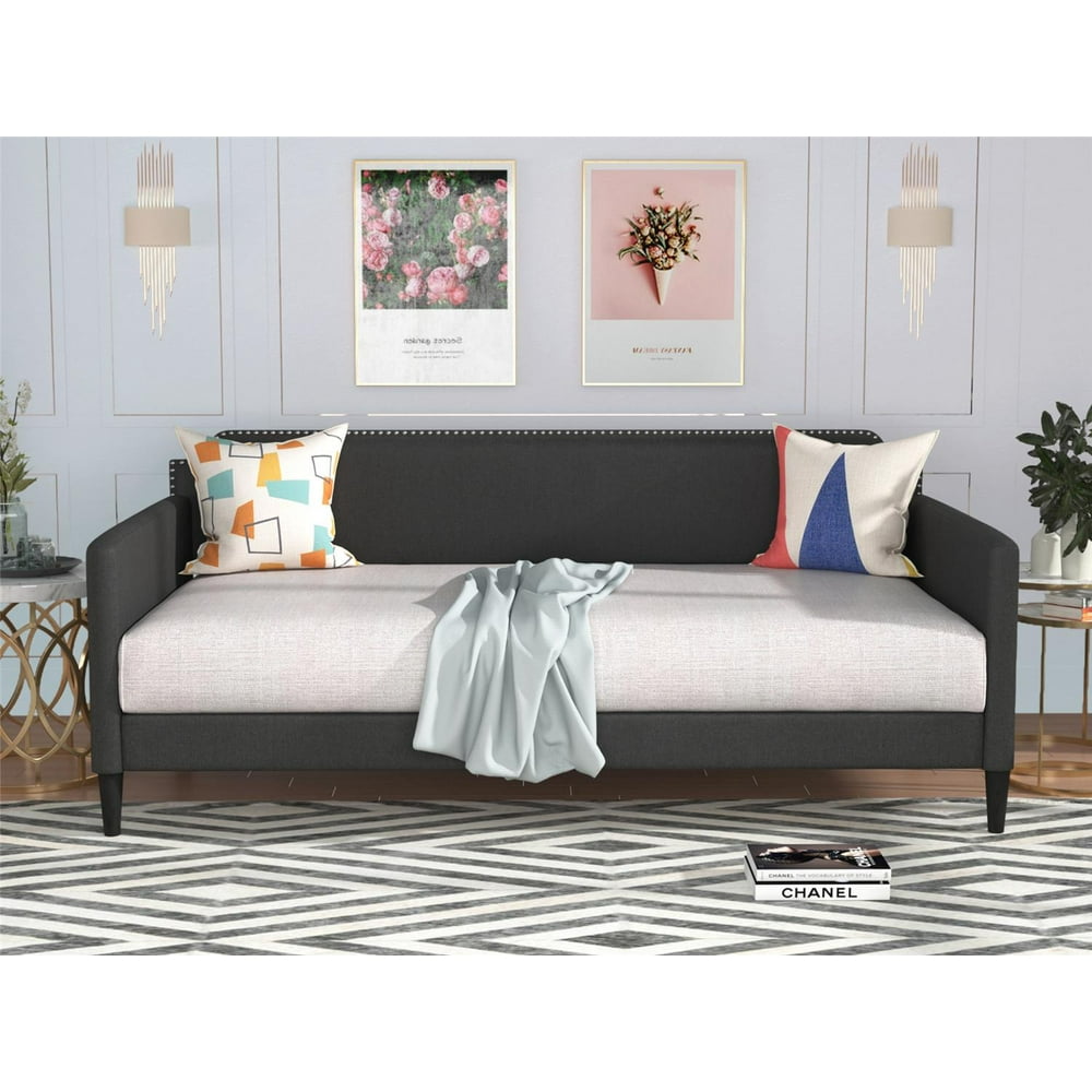 Upholstered Twin Daybed, Polyester Daybed for Kids Teens Adults, Sofa