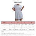thumbnail image 5 of Vestido de manga corta con capucha y cordón Vestido de mujer transpirable informal de color puro para uso diario, 5 of 5