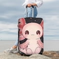 thumbnail image 4 of Uemuo Cute Axolotl Sakura Blossoms Printed Washable Luggage Cover - Fashion Suitcase Protector Fits 18-32 Inch Luggage -Medium, 4 of 9