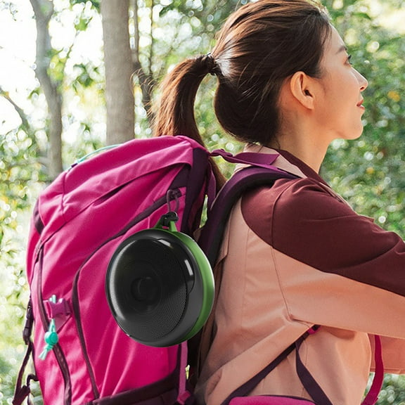 Newly Portable Bluetooth Speaker, IP67 Waterproof Small Shower Speaker Wireless Bluetooth with Loud Sound, Mic- for Carabiner, Beach, Camping, Hiking, Pool, Great Gift