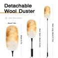 thumbnail image 5 of Wool Feather Duster with Extension Pole Up to 59 Inch,Used for Home Cleaning Ceilings Furniture Fans Washable, 5 of 6