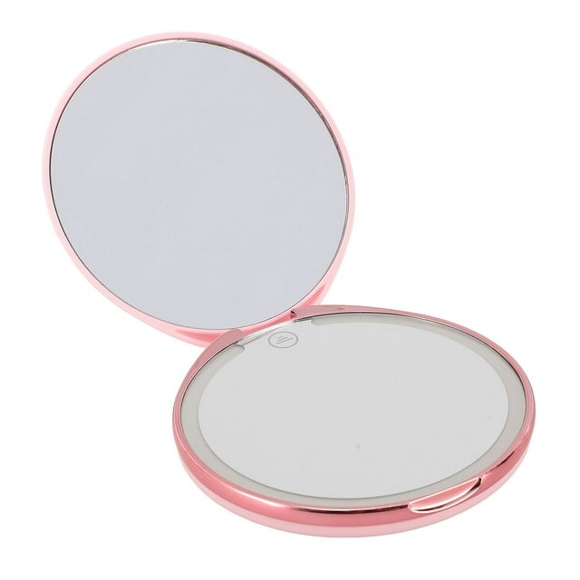 Espejo De Bolsillo De Doble Cara, Espejo De Maquillaje LED Con Brillo De 3 Engranajes, Celda De Litio De 5 Pulgadas Y 300mAh Para La Vida Diaria