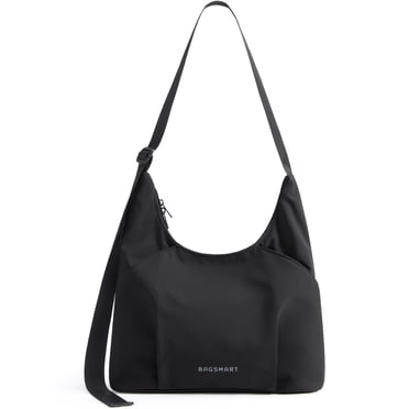 BAGSMART Everyday Carry Hobo Bag, Water-Resistant Crossbody Purse Casual Shoulder Bag for shopping, work, dating, vacation, Black