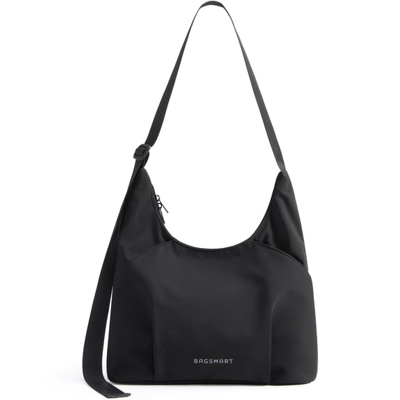 BAGSMART Everyday Carry Hobo Bag, Water-Resistant Crossbody Purse Casual Shoulder Bag for shopping, work, dating, vacation, Black