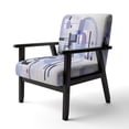 thumbnail image 3 of Designart "Dynamic Rhythm Purple Suprematism II" Purple Abstract Suprematism Upholstered Accent Chair - Modern Arm Chair For Living Room, 3 of 7