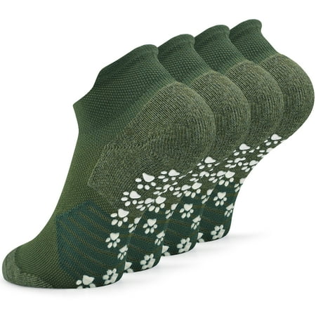 

Busy Socks House Floor Barefoot Socks for Women with Grips Green Medium 2-Pack