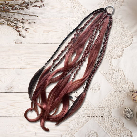 MMJ Elastic Dirty Braid Ponytail 27.6in Synthetic Hair Extension Fashion Wrap Natural Look Daily Party Wear