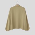 thumbnail image 3 of INCERUN Men Shirt Solid Color Lapel Long Sleeve Button Irregular Shirts For Man Streetwear Fashion Casual Tops, 3 of 8