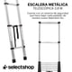 thumbnail image 5 of Escalera telescópica de 3.8 metros 10 escalones recta de aluminio soporta 150 kg plegable retracción multiusos extensible compacta portátil bloqueo de, 5 of 8