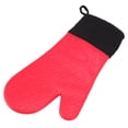 thumbnail image 1 of Silicone Oven Mitts, Kitchen Oven Gloves Long Heat Insulation 2 Fingers With Loop For Plates For Moving Red, 1 of 8