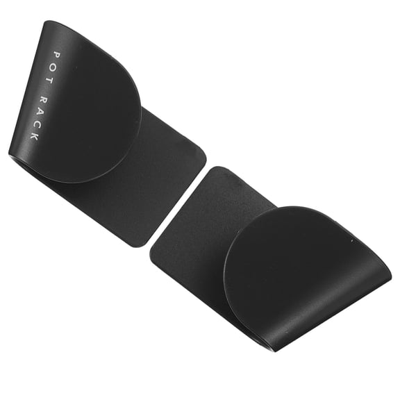 LEORX 3Pairs Black Adhesive Lid Rack Wall Mounted Kitchen Storage Holder