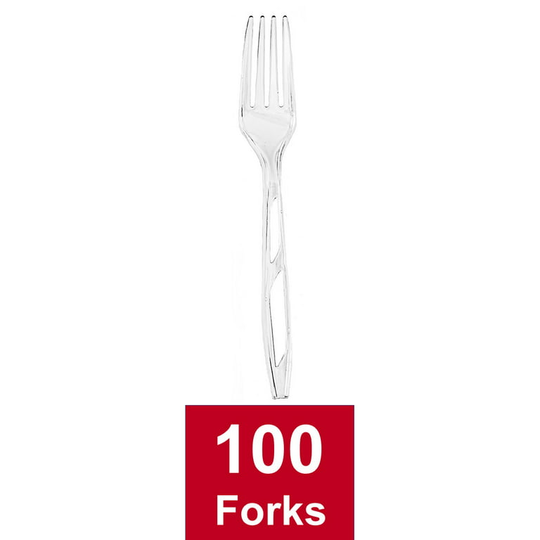 Comfy Package Plastic Forks Bulk Pack Heavy Duty Disposable Silverware,  White 500-Pack 