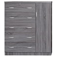 thumbnail image 2 of Pemberly Row Armoire Haute en Bois à 5 Tiroirs, Fini Gris, 2 of 5