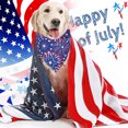 thumbnail image 3 of Paquete de 2 bandanas para perros del 4 de julio, suministros para fiestas para perros del Día de la Independencia, bufanda triangular para mascotas, pañuelo para la cabeza para mascotas, 3 of 5