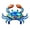 Blue, variant on Giaone Metal Crab Wall Decor Large Nautical Hanging Art Decorative Sculpture for Home Garden Patio Bathroom Indoor Outdoor Decoration