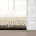 thumbnail image 2 of Rugs USA Eva Block Stripe Wool Area Rug, 5' x 8', Eva Brown, 2 of 10