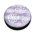 thumbnail image 3 of 16'' Purple Striped Flowers Tire Cover, Universal Spare Wheel Covers, Dust-Proof, Water-Proof, Sun-Proof and Corrosion-Proof, 3 of 9