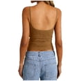 thumbnail image 5 of ZyeKqe Tank Tops for Women Casual Sleeveless Spaghetti Strap Going out Tops Slim Fitted Built in Bra Basic Crop Shirts, 5 of 8